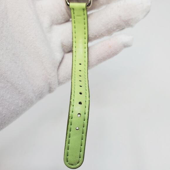 Disney Tinker Bell Silver Watch Green Band Women's Accessory - Picture 4 of 11